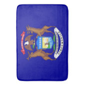 米国ミシガン州旗を持つ大型バスマット バスマット (正面縦)