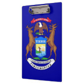 米国ミシガン州旗を持つ愛国的なクリップボード クリップボード (左)