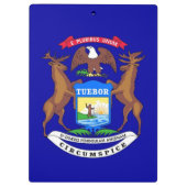 米国ミシガン州旗を持つ愛国的なクリップボード クリップボード (裏面)