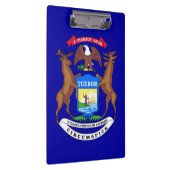 米国ミシガン州旗を持つ愛国的なクリップボード クリップボード (右)