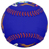 米国ミシガン州旗を持つ愛国的ソフトボール ソフトボール (正面)