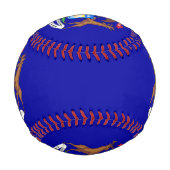 米国ミシガン州旗を持つ愛国野球 野球ボール (裏面)