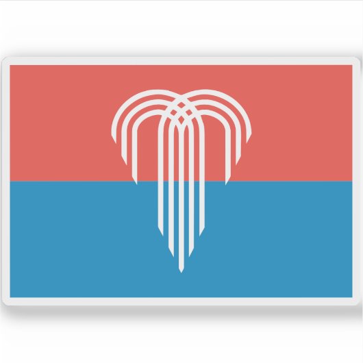 米国ミズーリ州カンザスシティー州旗 シール (正面)