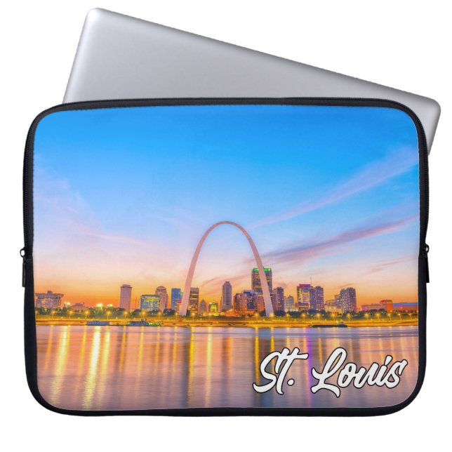 米国ミズーリ州セントルイス、Gateway Arch ラップトップスリーブ (正面)