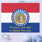 米国ミズーリ州旗を持つフライヤー チラシ (シングル)