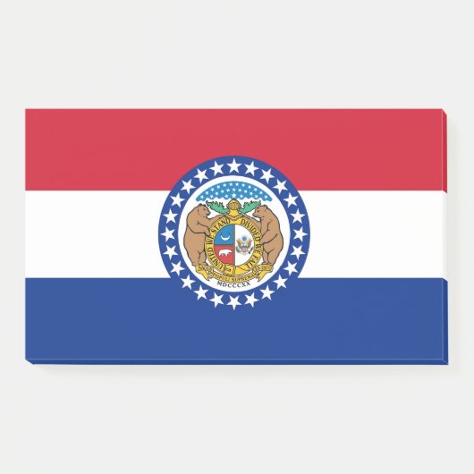 米国ミズーリ州旗を持つメモ ポストイット (正面)
