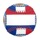 米国ミズーリ州旗を持つ愛国野球 野球ボール (正面)