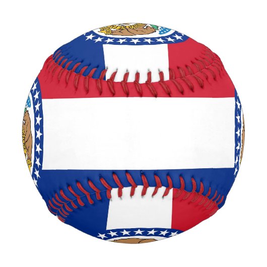 米国ミズーリ州旗を持つ愛国野球 野球ボール (正面)