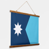 米国ミネソタ州旗を持つウォールタペストリー 吊り下げ型タペストリー (傾斜あり)