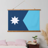 米国ミネソタ州旗を持つウォールタペストリー 吊り下げ型タペストリー (寝室)