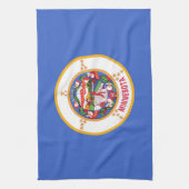 米国ミネソタ州旗を持つキッチンタオル キッチンタオル (縦)