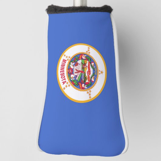 米国ミネソタ州旗を持つゴルフパターカバー ゴルフヘッドカバー (回転90)