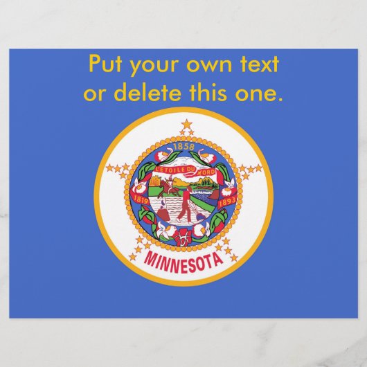 米国ミネソタ州旗を持つチラシ チラシ (正面)