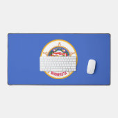 米国ミネソタ州旗を持つデスクマット デスクマット (キーボード&マウス)