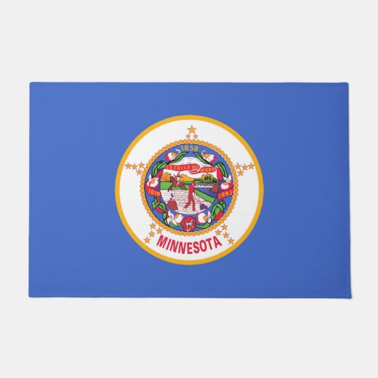 米国ミネソタ州旗を持つドア州 ドアマット (正面)