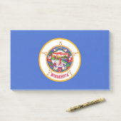 米国ミネソタ州旗を持つノート ポストイット (デスク)