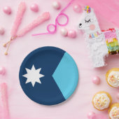 米国ミネソタ州旗を持つ愛国的紙プレート ペーパープレート (パーティー)