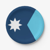 米国ミネソタ州旗を持つ愛国的紙プレート ペーパープレート (正面)