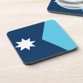 米国ミネソタ州旗を持つ懸命プラスチックのコースター コースター (左側)