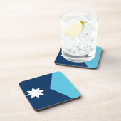 米国ミネソタ州旗を持つ懸命プラスチックのコースター コースター (右側)