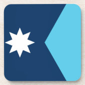 米国ミネソタ州旗を持つ懸命プラスチックのコースター コースター (正面)