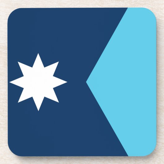 米国ミネソタ州旗を持つ懸命プラスチックのコースター コースター (正面)