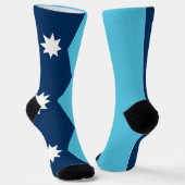 米国ミネソタ州旗を持つ男性クルー用ソックス ソックス (傾斜あり)