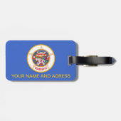 米国ミネソタ州旗を持つ荷札 ラゲッジタグ (裏面横)