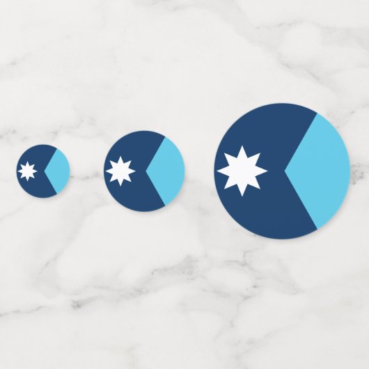 米国ミネソタ州旗を持つ表紙吹雪 コンフェッティ (裏面)