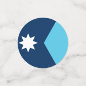 米国ミネソタ州旗を持つ表紙吹雪 コンフェッティ (スモール正面)