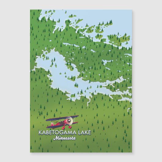 米国ミネソタ州，カベトガマ湖トラベルマップ。 (正面)
