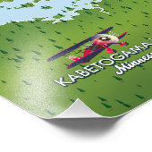 米国ミネソタ州，カベトガマ湖トラベルマップ。 フォトプリント            (角)