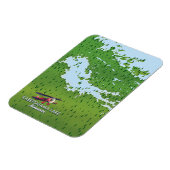 米国ミネソタ州，カベトガマ湖トラベルマップ。 マグネット (左側)