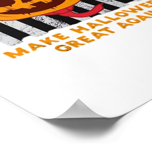 米国メイクハロウィン素晴らし再おもしろいクラシック ポスター (角)