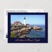 米国メイン州エリザベス岬ポートランドヘッドライト ポストカード (正面/裏面)