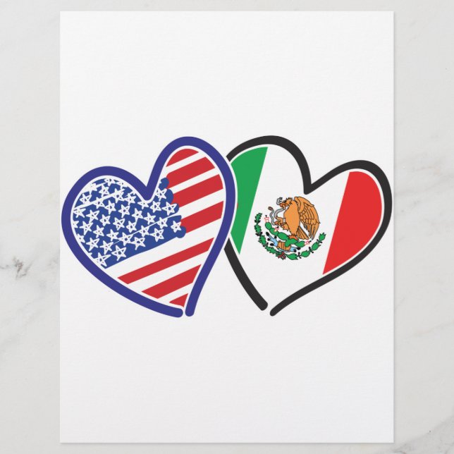 米国メキシコハート国旗 (正面)