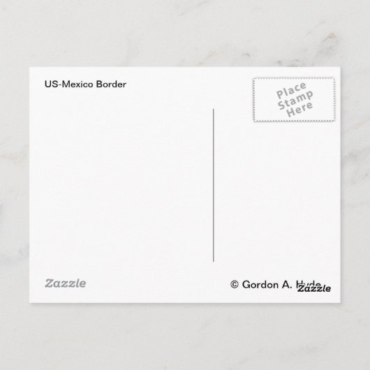 米国メキシコ縁ど製はがき ポストカード (裏面)