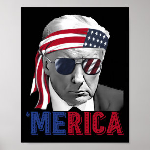 米国メリカトランプ国旗の7月4日 ポスター
