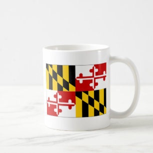 米国メリーランドの旗 コーヒーマグカップ