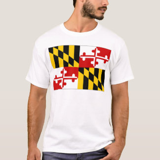 米国メリーランドの旗 Tシャツ