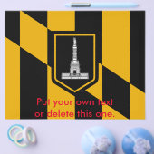 米国メリーランド州ボルチモア国旗のフライヤー チラシ (シングル)