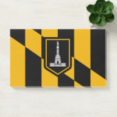 米国メリーランド州ボルチモア市旗を持つメモ ポストイット (オフィス)