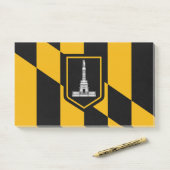 米国メリーランド州ボルチモア市旗を持つメモ ポストイット (デスク)