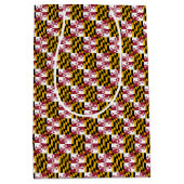 米国メリーランド州州の国旗を持つ抱き枕 ミディアムペーパーバッグ (正面)