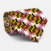 米国メリーランド州旗と結ぶ ネクタイ (ロール)