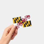米国メリーランド州旗の付いたネーム州 バッジ (Handheld)