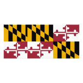 米国メリーランド州旗の付いたラックカード ラックカード (裏面)