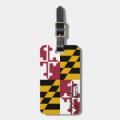 米国メリーランド州旗の荷物タグ ラゲッジタグ (正面縦)