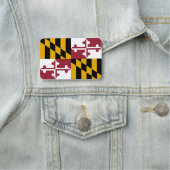 米国メリーランド州旗を持つ愛国的な名前タグ 名札 (インサイチュ)