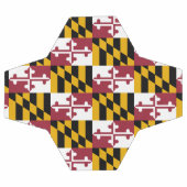 米国メリーランド州旗を掲げる愛国的なサッカーボール サッカーボール (フラット)